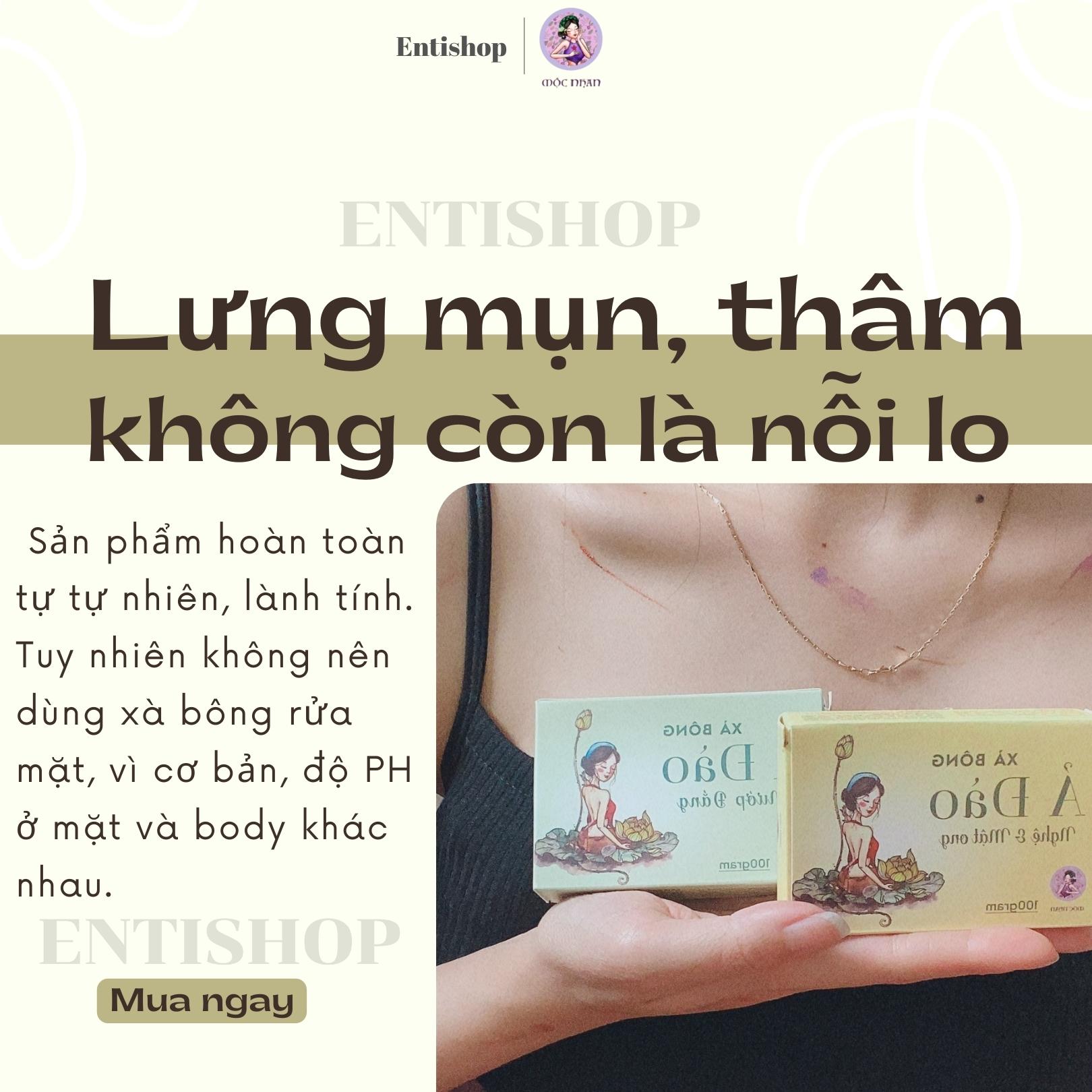 Xà bông Mướp đắng tràm trà giảm mụn lưng, viêm lỗ chân lông MỘC NHAN 100gr