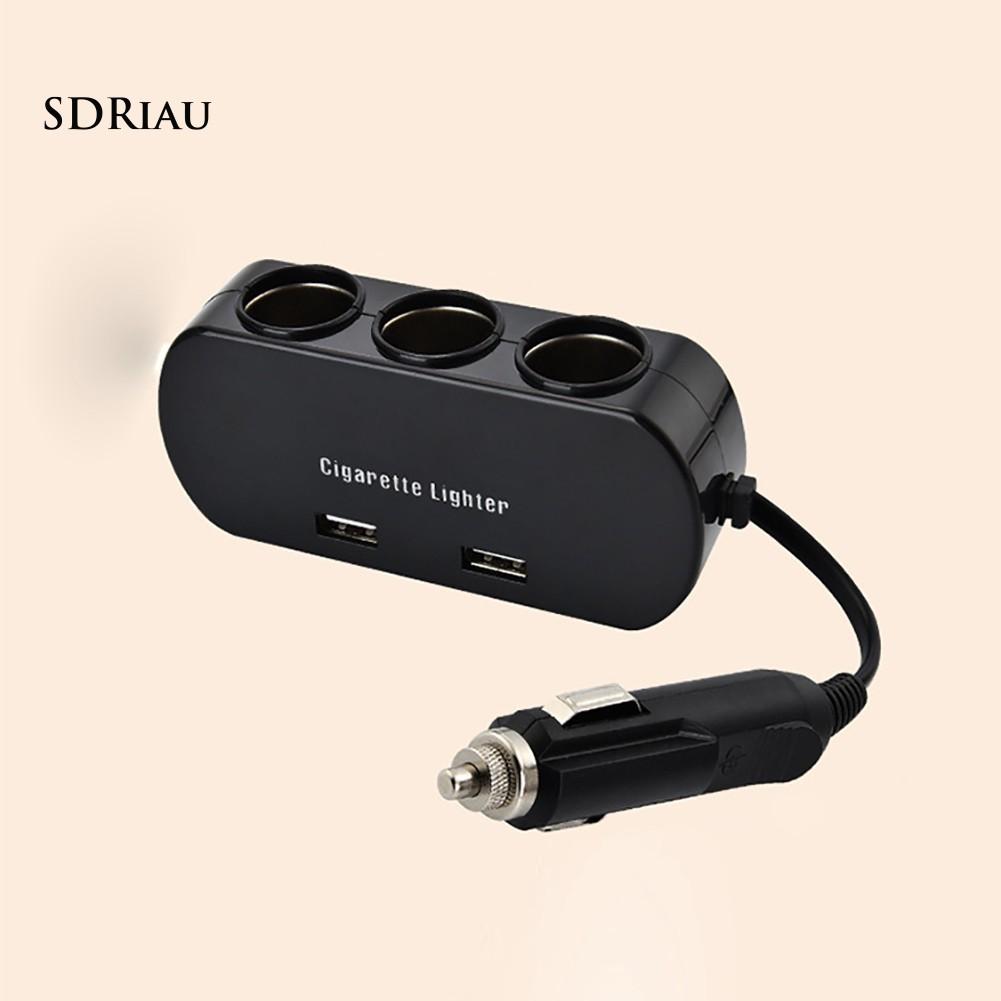 Tẩu sạc cho xe ô tô 3 chiều 2 cổng USB tiện lợi