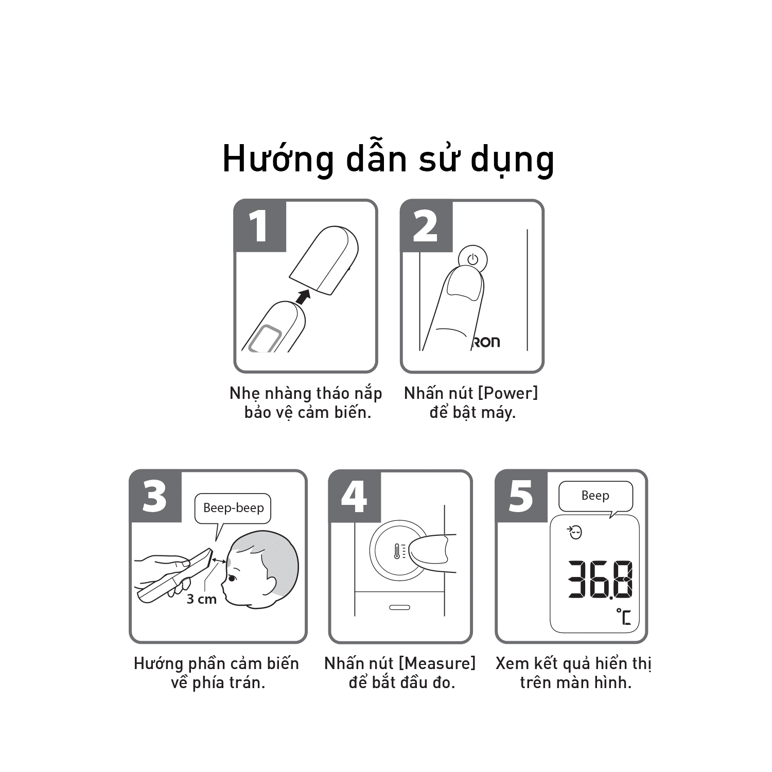 Nhiệt kế điện tử đo trán OMRON MC-F300 hàng chính hãng