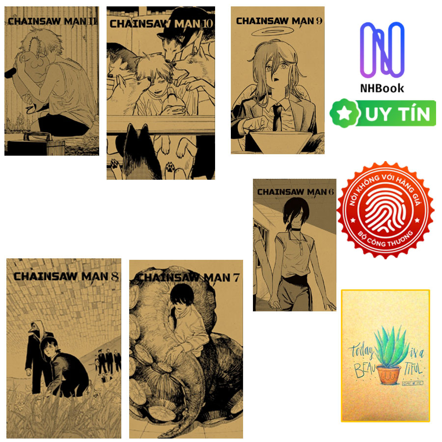 Combo Truyện Manga Comic: Chainsaw Man ( Tập 6-11 )- NXB TRẻ- Bài Mềm- ( Tặng sổ tay xương rồng ) 