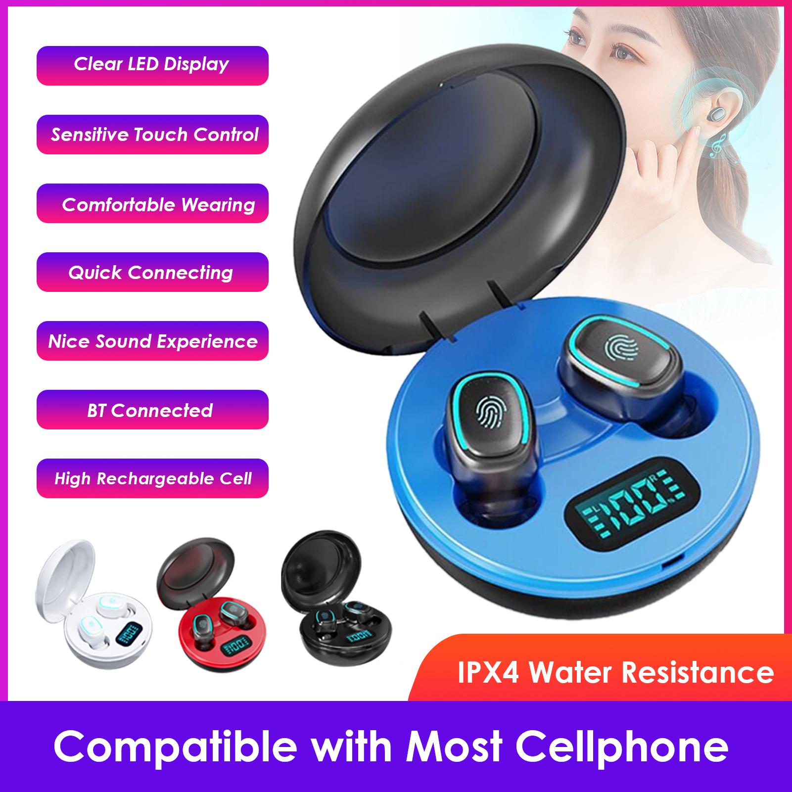 Tai nghe bluetooth A10 TWS chống nước IPX4, Đèn LED cảm ứng
