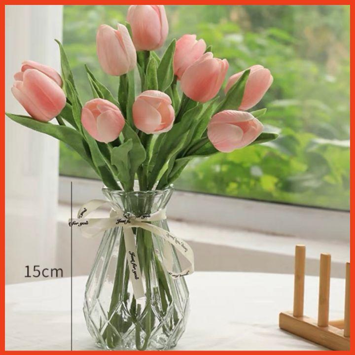 Bình Hoa Tulip Để Bàn  Cao 25-28cm Trang Trí Nội Thất Xinh Xắn