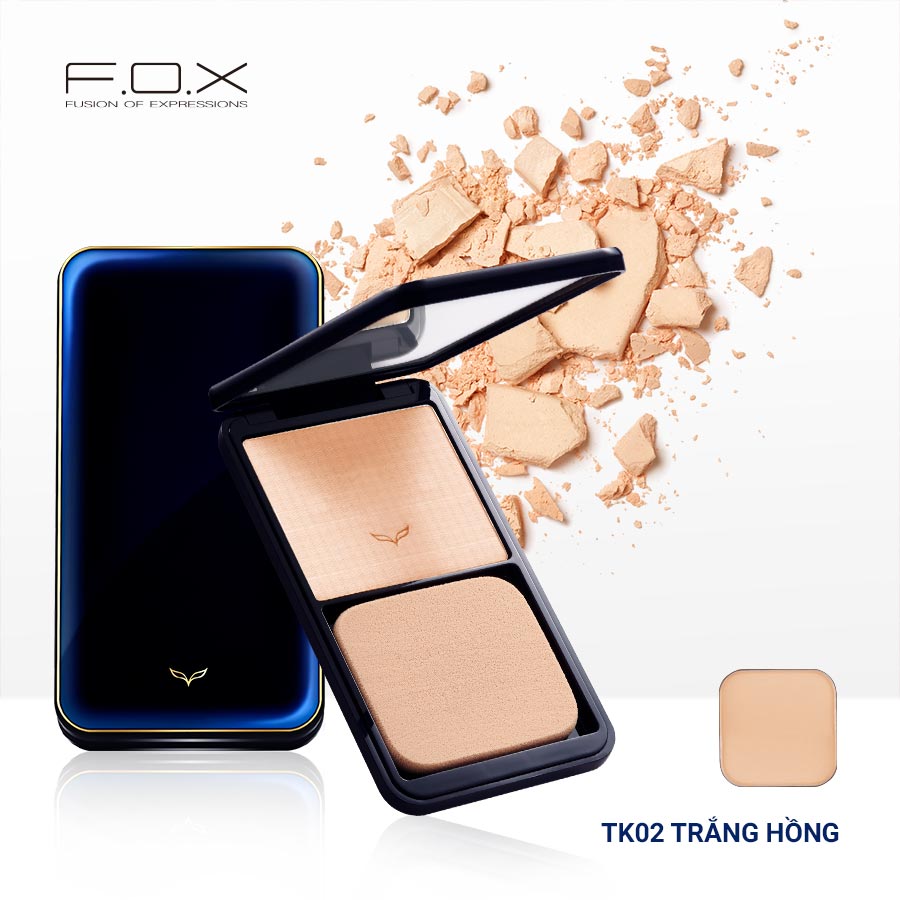 Phấn Nén Kiềm Dầu, Dưỡng Ẩm F.O.X - SPF 30   Double Function Compact 12g - TK02