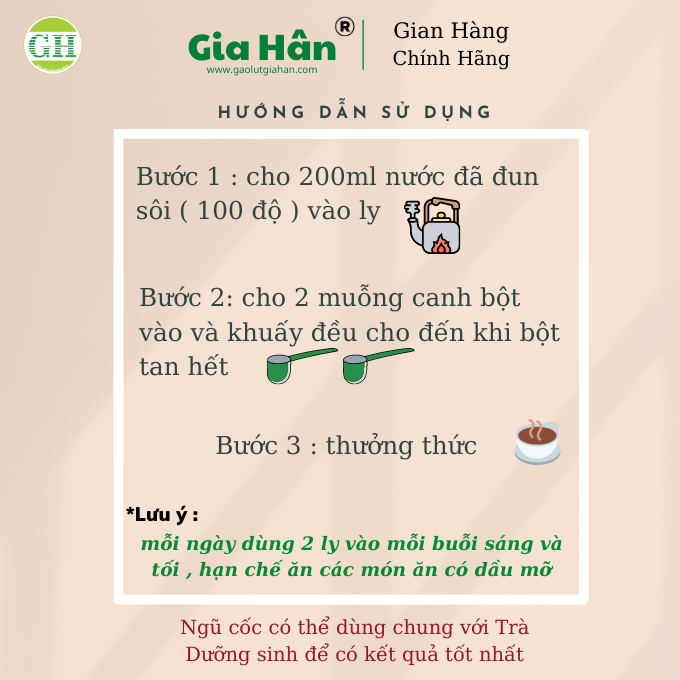 Bột Ngũ Cốc Thuần Chay GiahanFood , Bột ngũ cốc giúp cân bằng đường huyết, nguyên liệu thuần chay và bổ sung protein hoàn chỉnh , Bột ngũ cốc giàu chất xơ, đạm thực vật ,từ các hạt