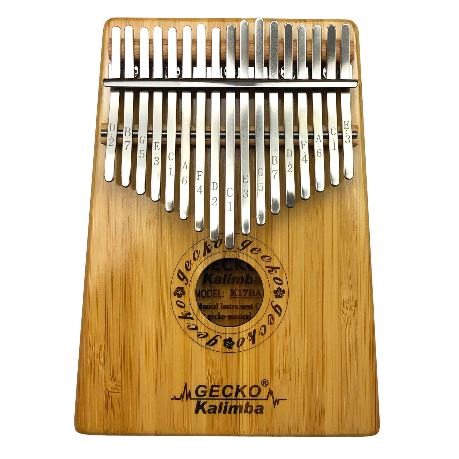 [Khắc Phím] Đàn Kalimba Gecko 17 Phím K17BA Tone C - Phân Phối Chính Hãng (Gỗ Trúc Mbira Thumb Finger Piano 17 Keys) - Kèm Móng Gảy DreamMaker