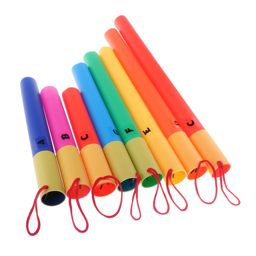 Diatonic Scale Set Of 8 Tuned Percussion Tubes For Orff Music Teaching Toy