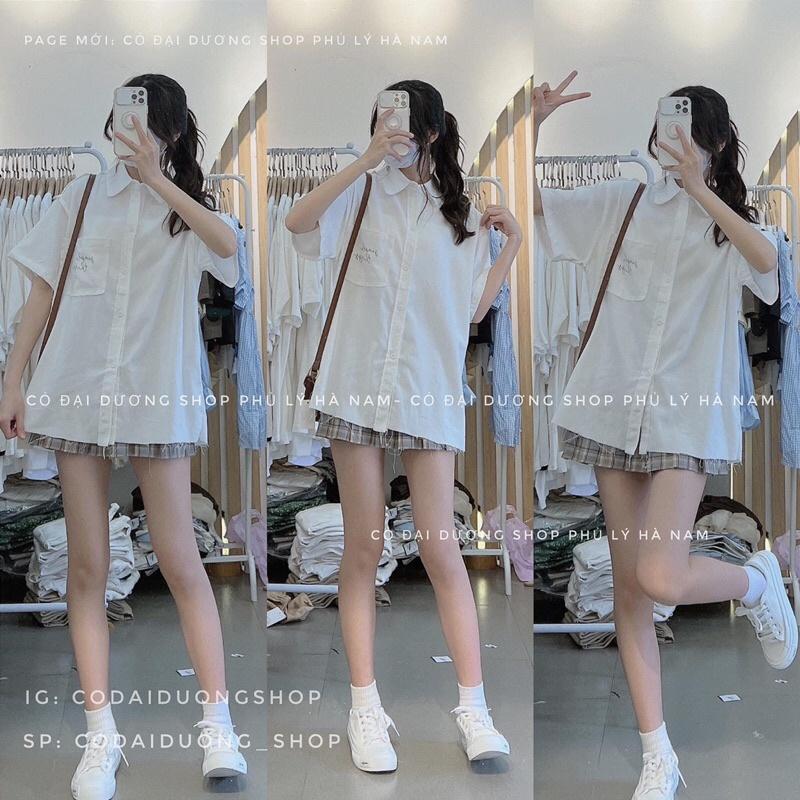 Sơ mi cộc tay cắt gấu 1251