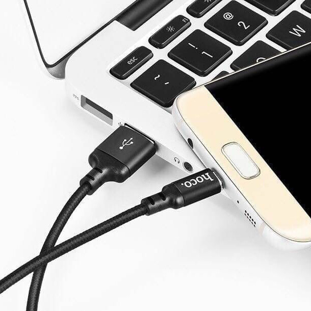 Cáp sạc android 2 mét Hoco X14 cổng micro usb dây dù chống đứt chống gãy - hàng chính hãng