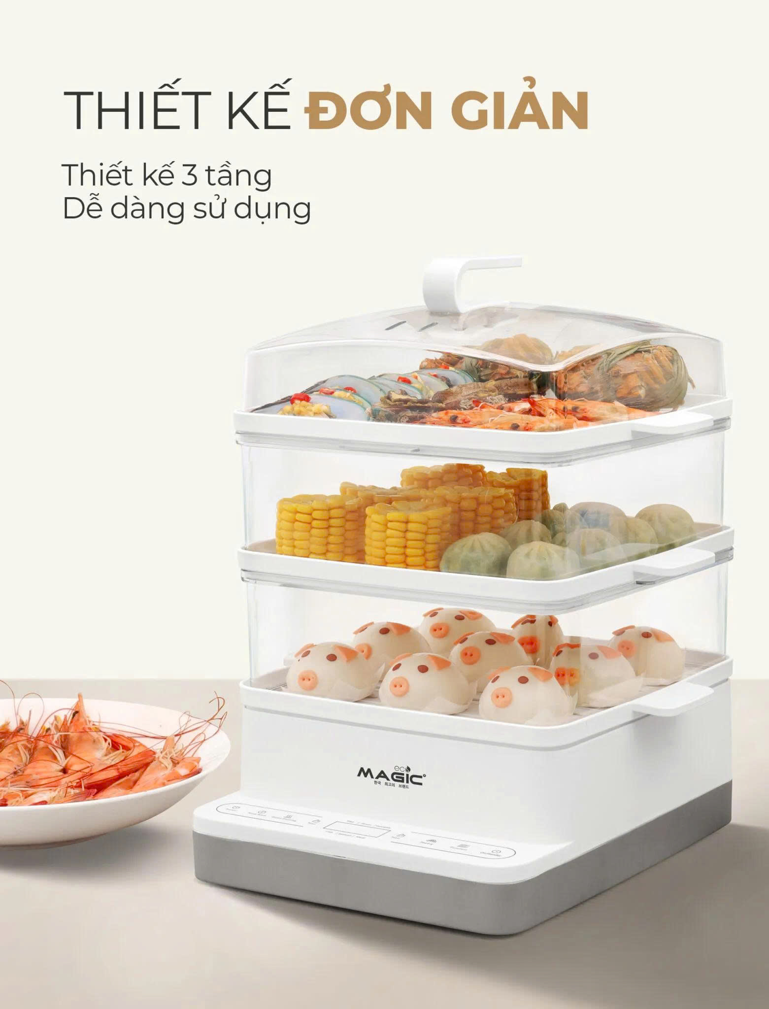 Nồi Hấp điện MAGIC Eco AC-280 Hàng chính hãng