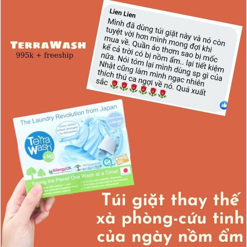 Terra Wash +Mg - Túi Giặt Quần Áo Công Nghệ Nhật Bản, Thay Thế Hoàn Toàn Xà Phòng Và Nước Giặt.