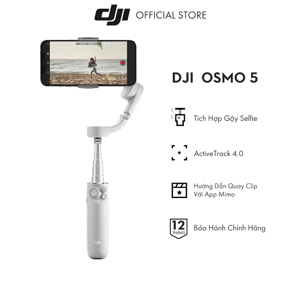 Tay cầm gimbal DJI Osmo Mobile 5 2021 chống rung điện thoại Hàng chính hãng