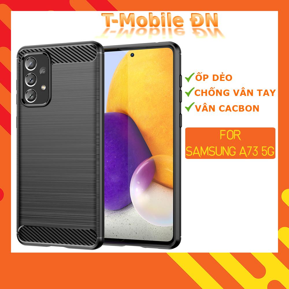Ốp lưng dành cho Samsung A73 5G ốp silicone mềm Carbone phay xước chống sốc chống vân tay
