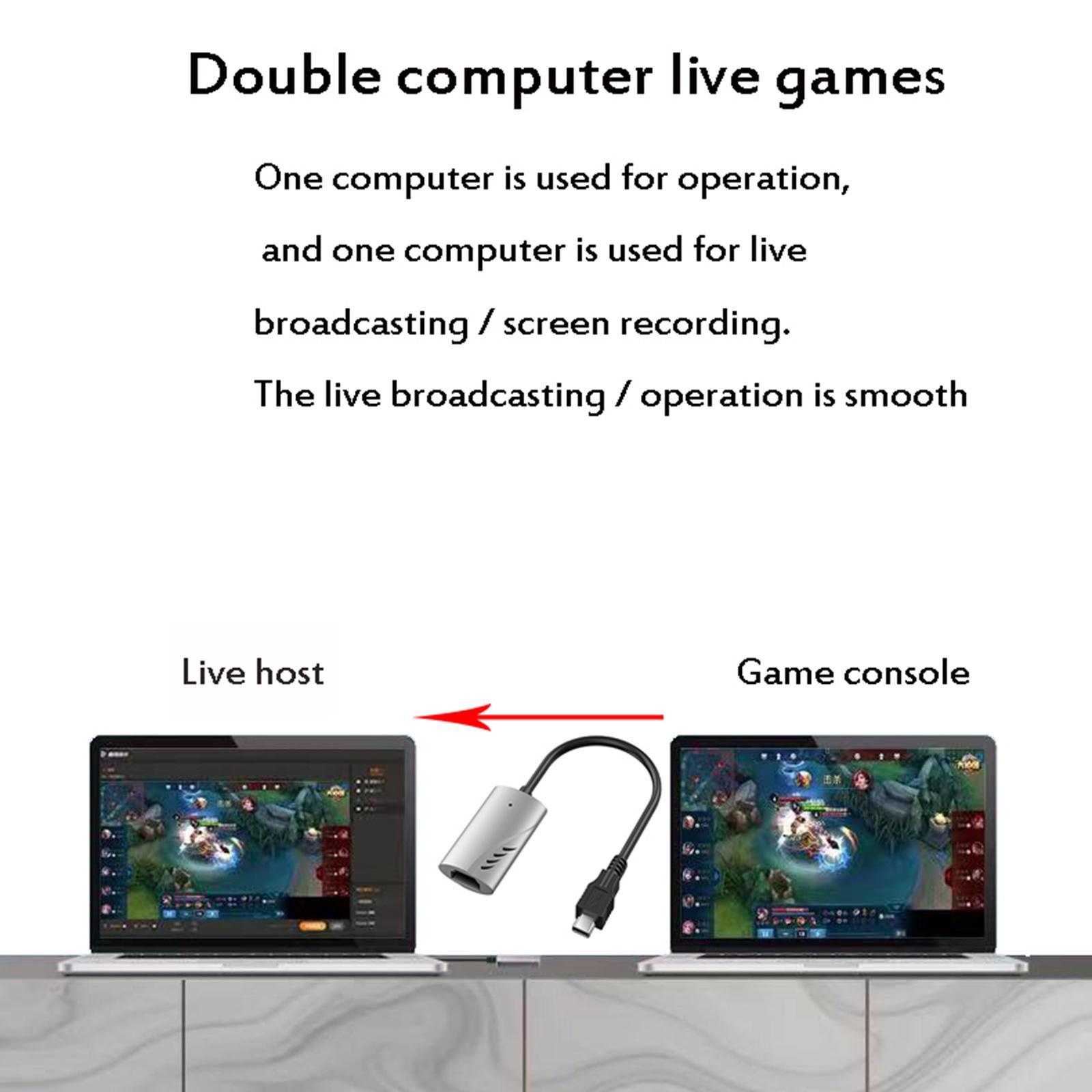 4K 60Hz Capture Card HDMI to Type C 1080P for Game Recording HD Acquisition