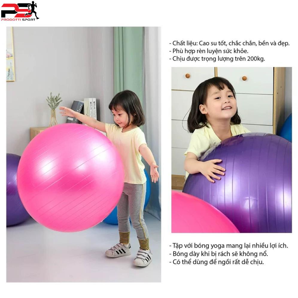 Bóng Tập Yoga Trơn 65CM loại dày - 800g bền đẹp.