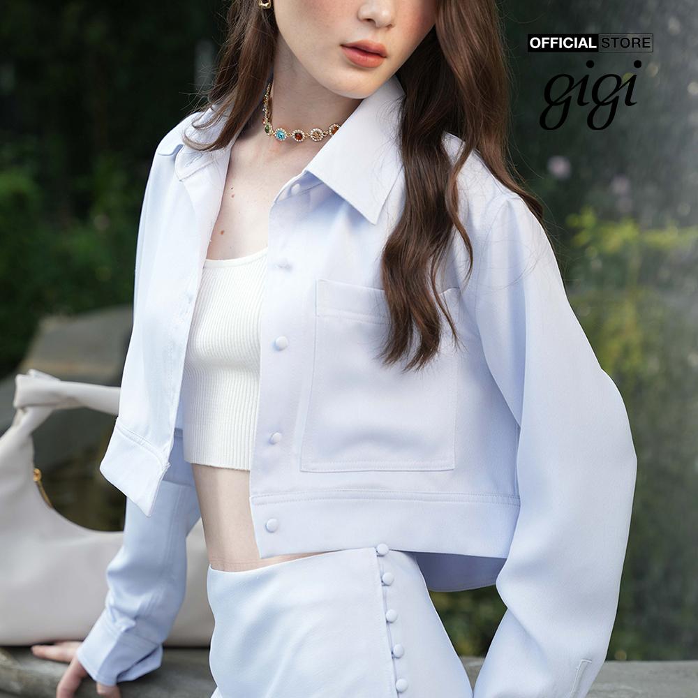 GIGI - Áo khoác nữ phom croptop cổ bẻ thời trang G1107T212616
