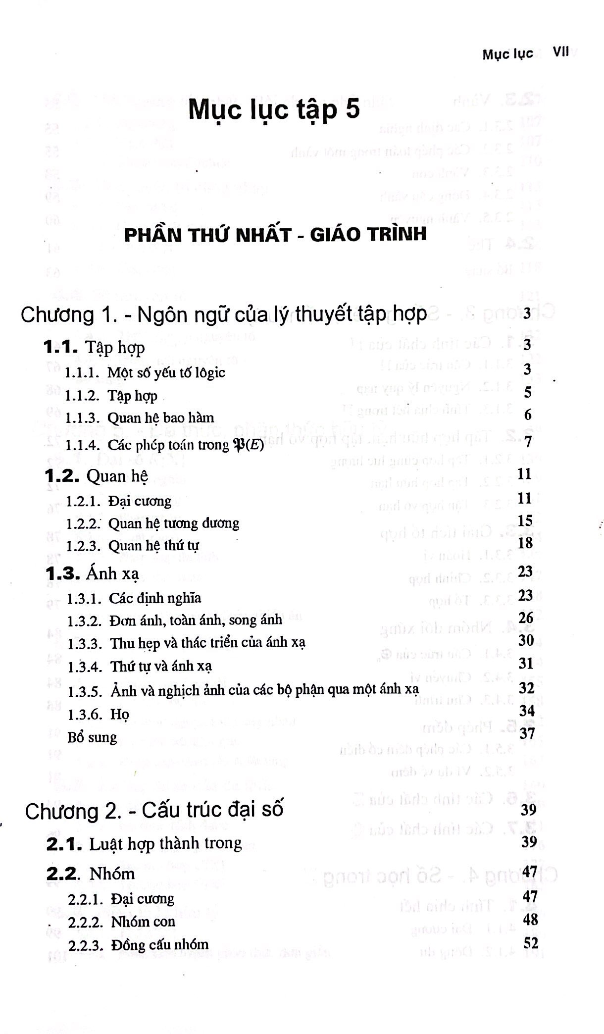 Giáo Trình Toán Tập 5 - ĐẠI SỐ 1 - Giáo Trình và 600 Bài Tập có Lời GIải