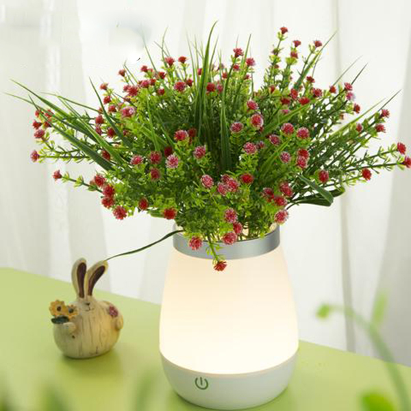 Bình cắm hoa cảm ứng có đèn LED phát sáng OneFire - L06 tặng kèm hoa giả ngẫu nhiên