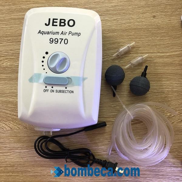 Máy sủi oxy tích điện Jebo 9970 dùng cho hồ cá cảnh