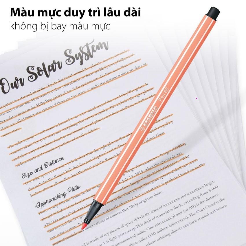 Bút lông màu STABILO Pen 68 1.0mm hộp sắt 20 màu (PN6820M)