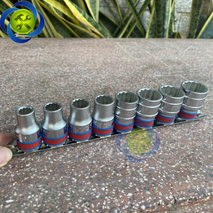 Bộ đầu tuýp 8 chi tiết hệ Inch Kingtony 4010SR 12 cạnh