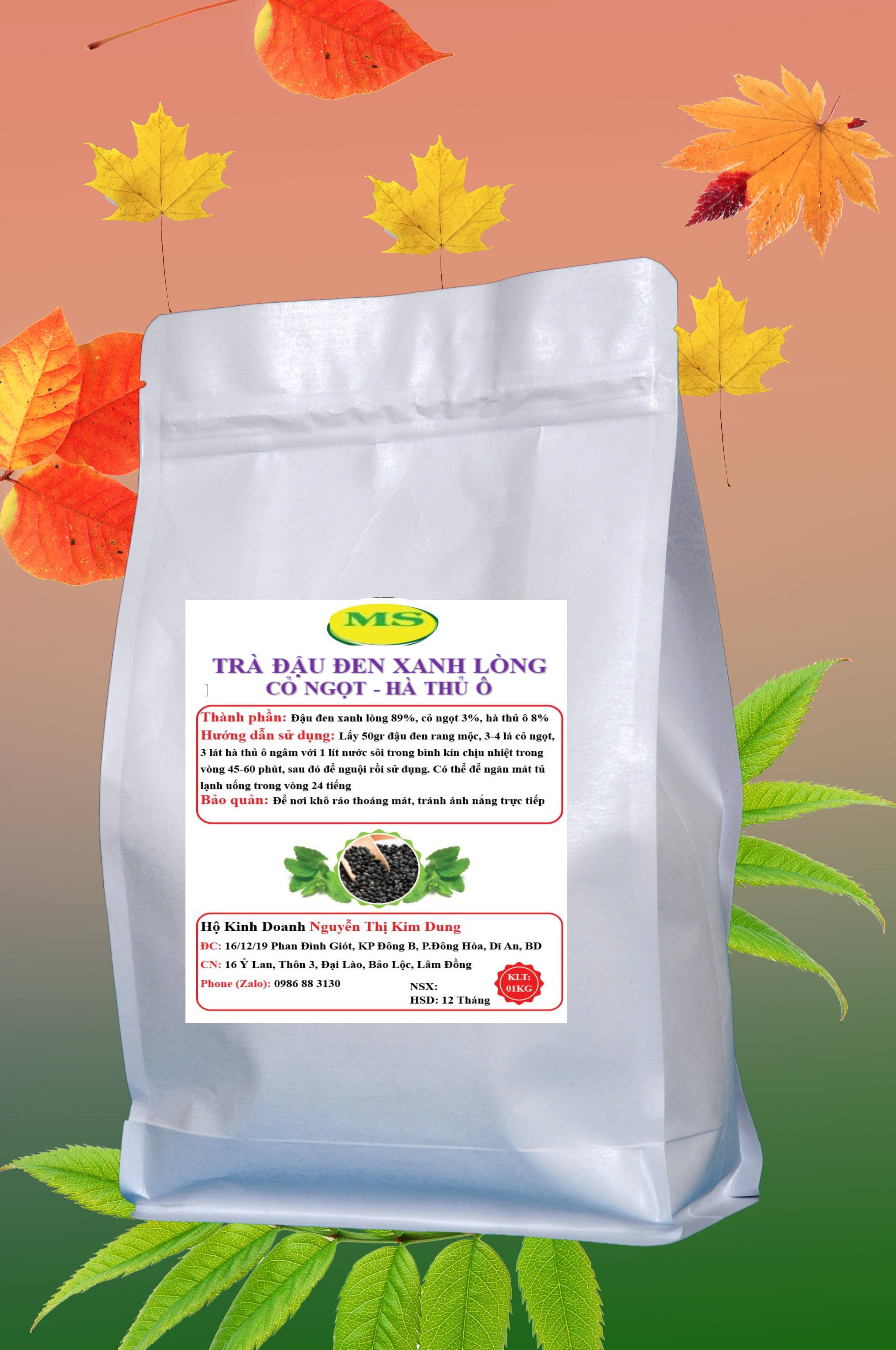 Đậu đen xanh lòng Rang sẵn - cỏ ngọt - hà thủ ô -1kg