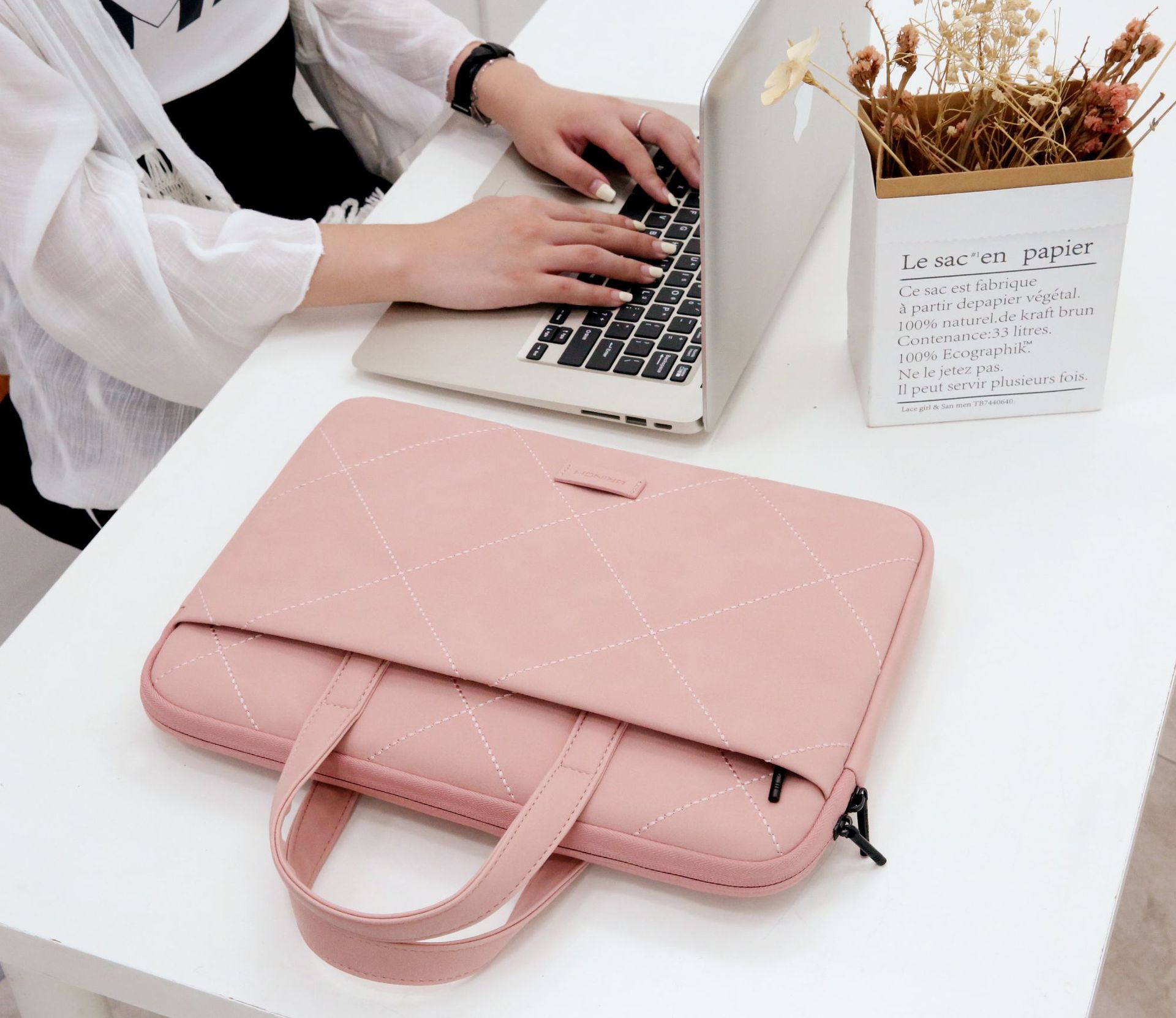 TÚI ĐỰNG LAPTOP BRINCH CARO DA LỘN