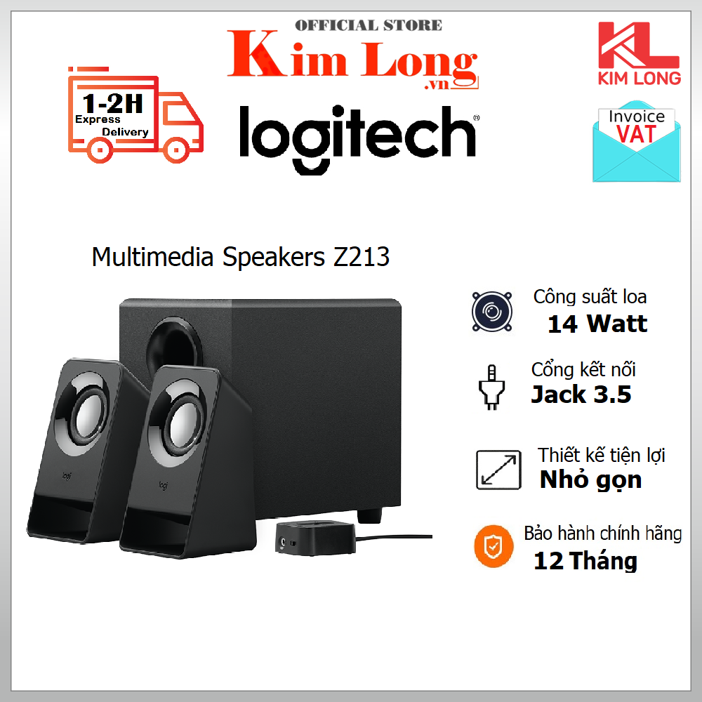 Loa vi tính Logitech Z213 Compact Speakers 2.1 - Hàng chính hãng