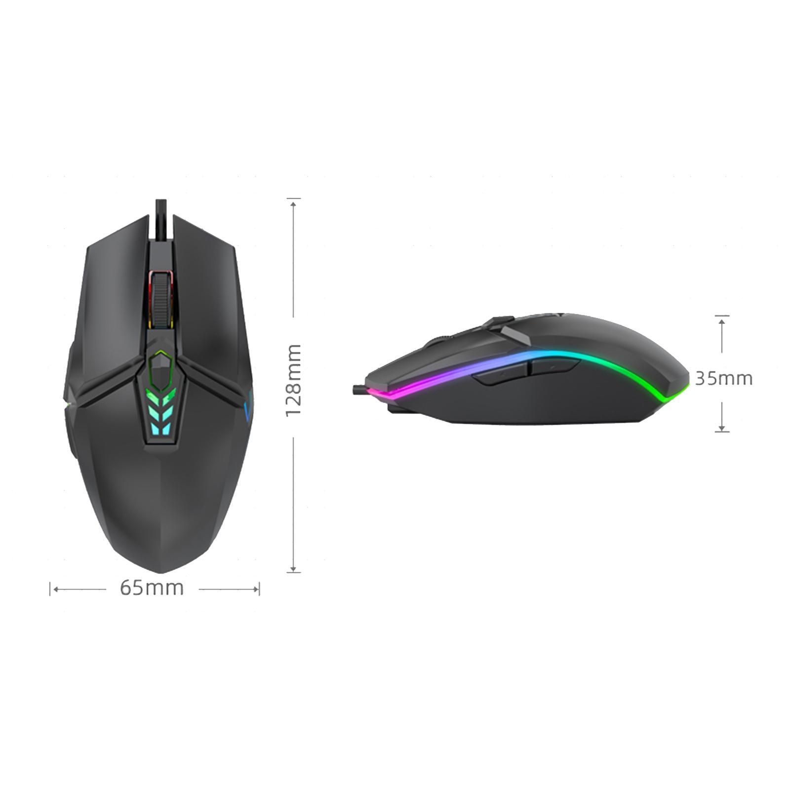 USB Wired Mouse Silent Game Precise Positioning Ergonomic for Desktop Office