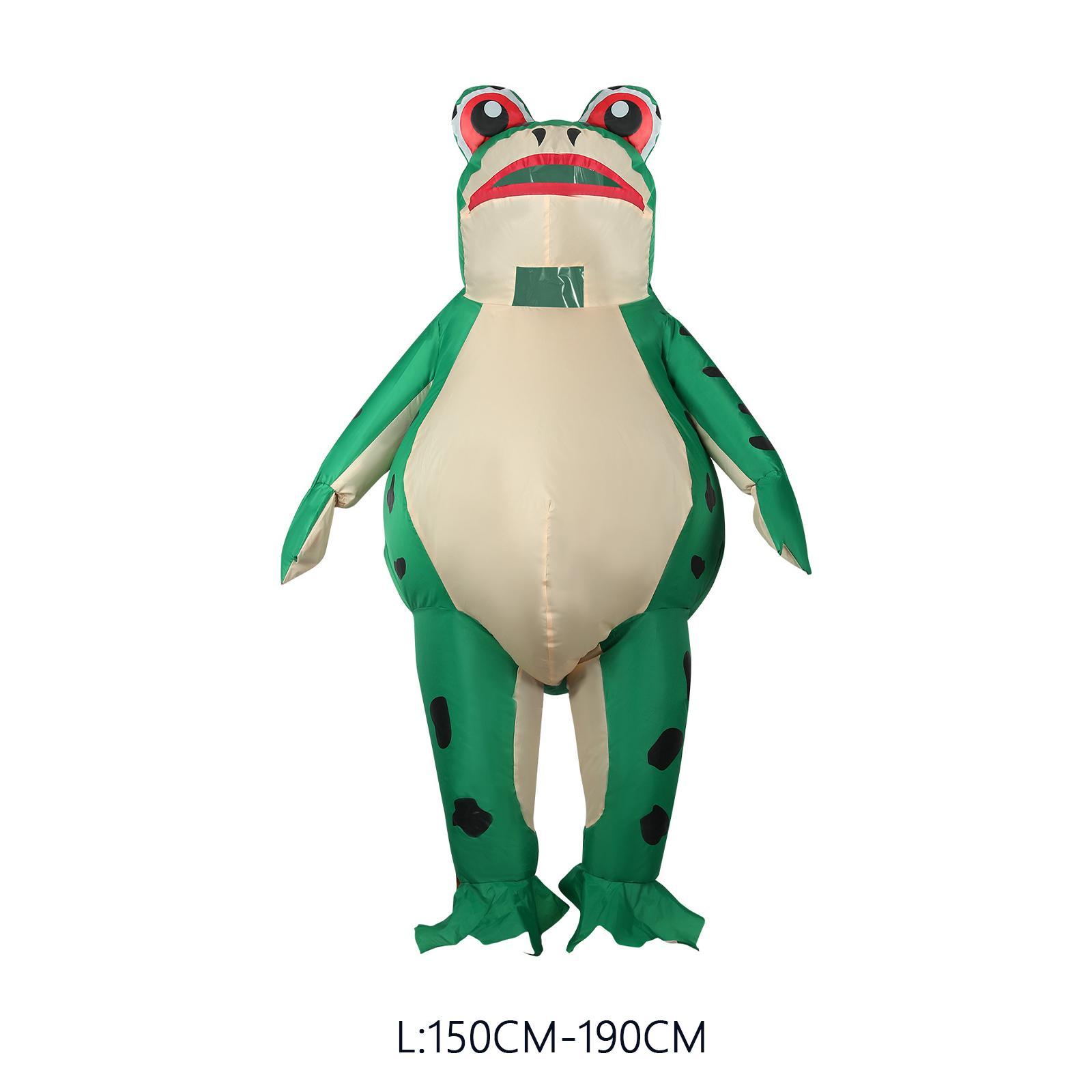 Inflatable Costume Frog, Cute Frog Clothing Party Dress up Carnival Cartoon Full Body Suit Halloween Party Cosplay for Kids Adult Men Women Unisex