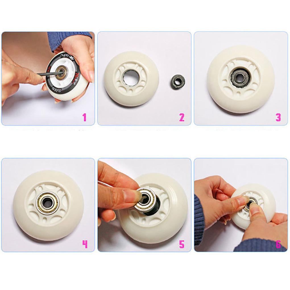 10 chiếc xe trượt ván mới Vòng bi bằng thép carbon Longboard Vòng bi lăn hiệu suất cao Vòng bi bánh xe Color: 10PCS Blue