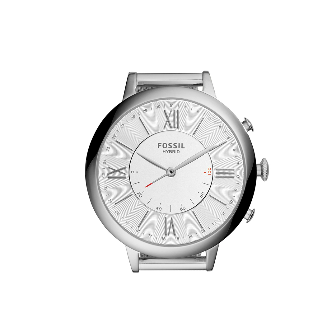 Đồng hồ thông minh nữ Fossil Hybrid Smartwatch Jacqueline dây thép không gỉ FTW5019 - màu bạc - Hàng chính hãng
