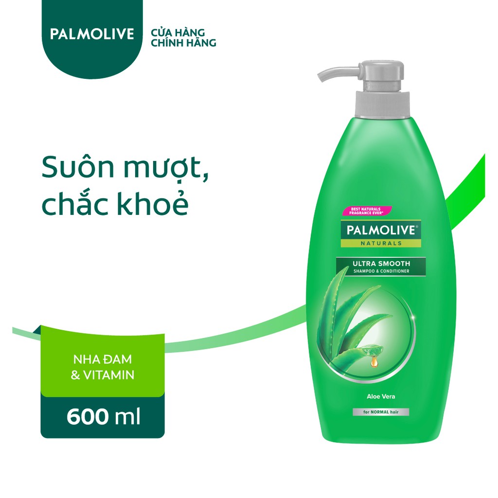 Bộ 2 dầu gội Palmolive 600ml Nha đam và Keratin kết hợp quả ô liu 600ml