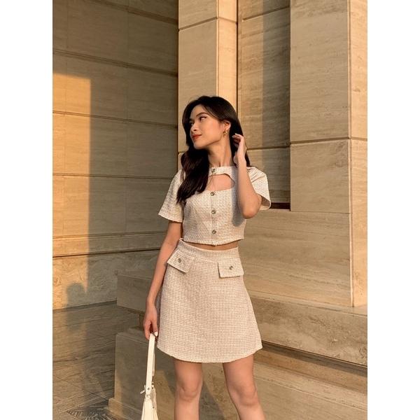 Áo croptop nữ kiểu vải