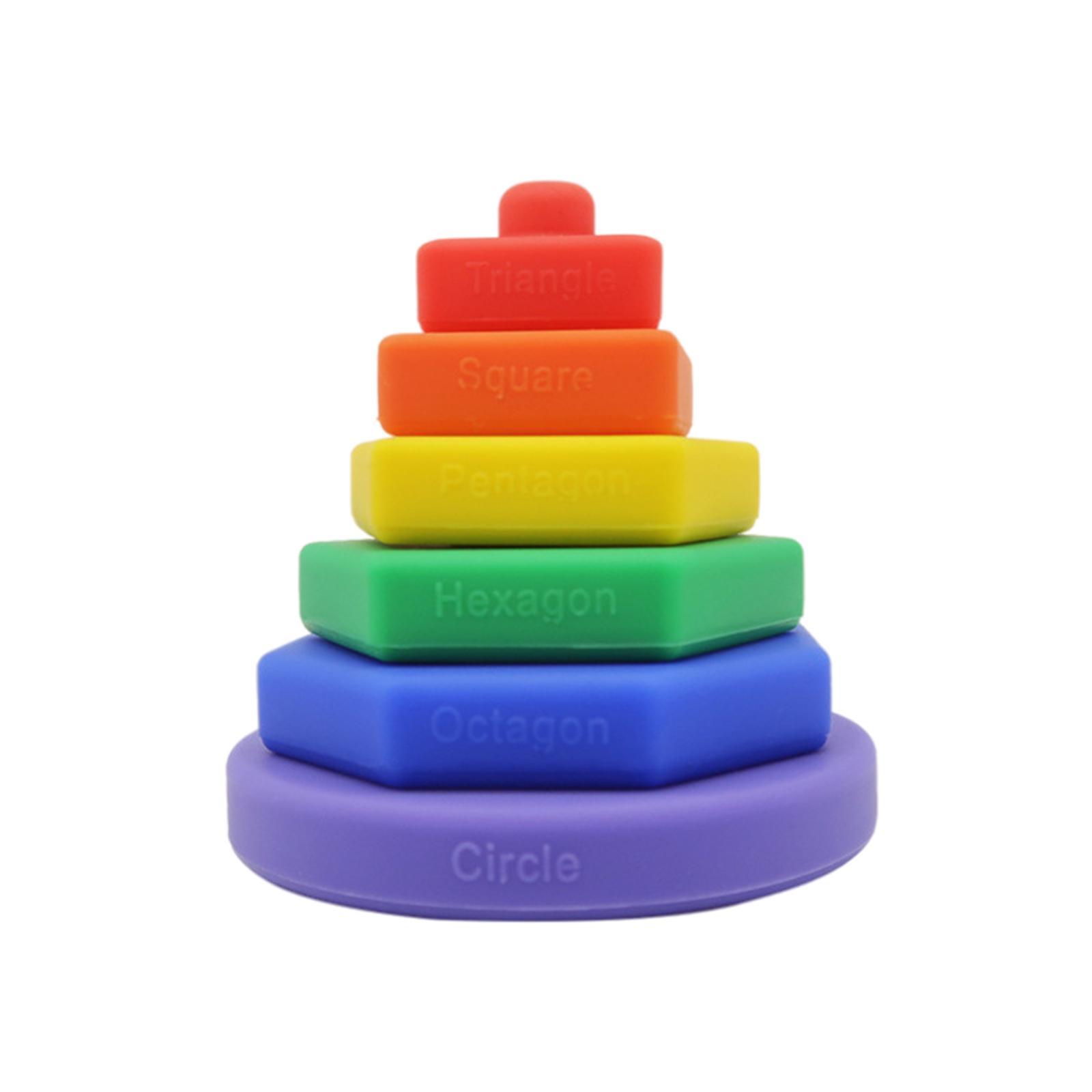 Rainbow Teething Stacking Learning Game Teether 6+ Months