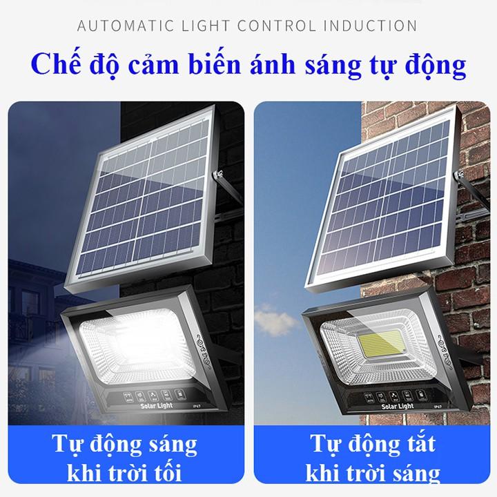 Đèn năng lượng mặt trời Solar light 500W 1 bóng đèn 302 chip Led, pin lithium 30.000Mah, sáng liên tục 10-15h