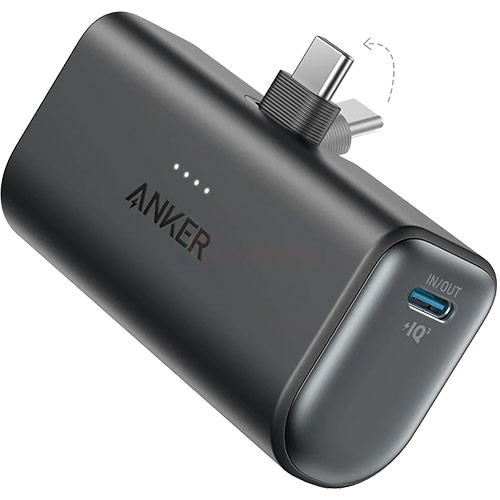 Sạc dự phòng kèm cổng sạc USB-C dạng gập Anker Nano Power Bank 1Type-C PD 22.5W 5000mAh A1653 - Hàng chính hãng