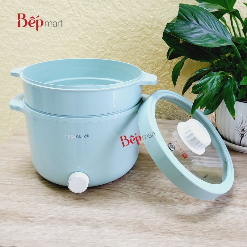 Nồi điện đa năng LocknLock Electric Multi Pot EJP156MIT 2L, 2 chế độ, chống dính - Hàng chính hãng