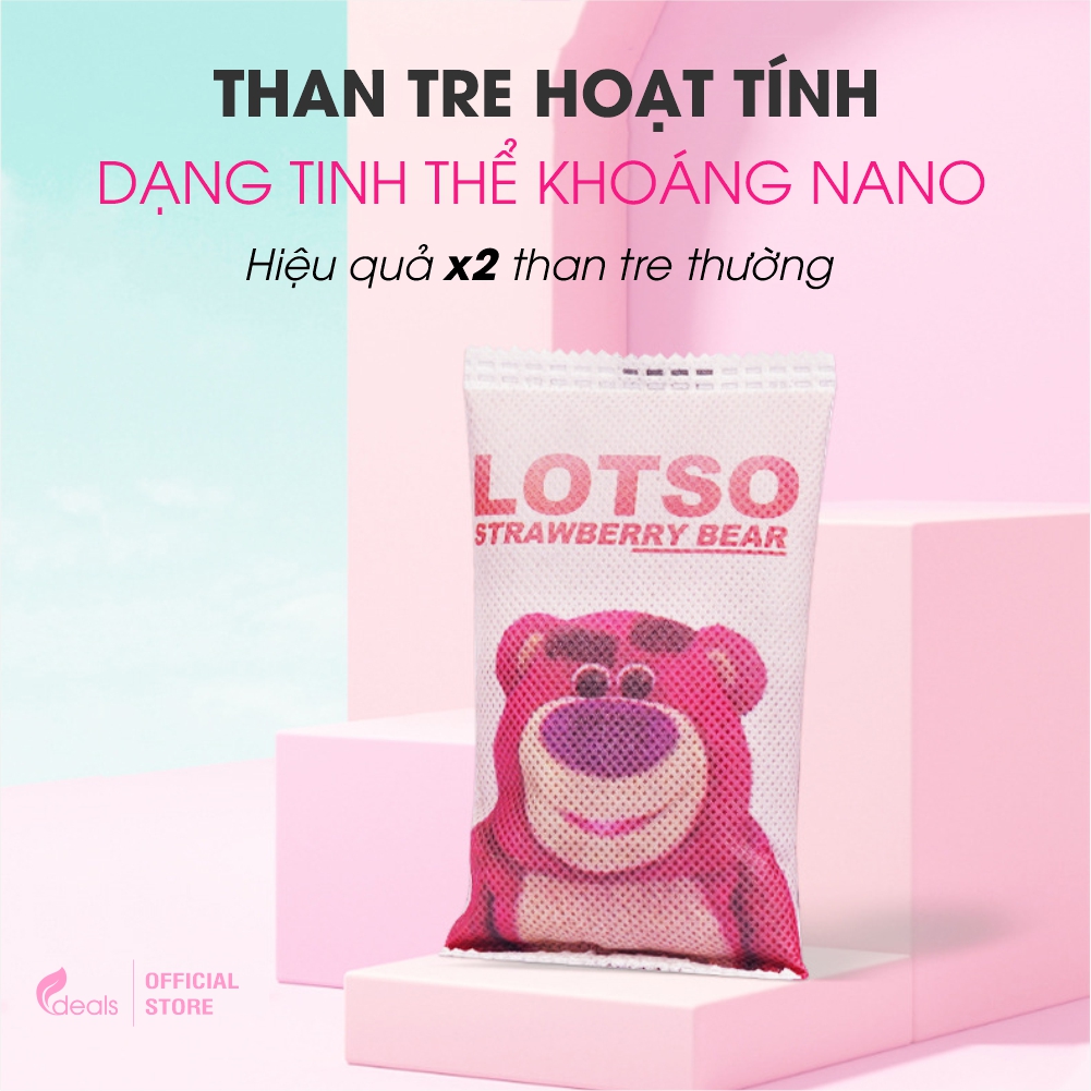 Than tre hoạt tính Tinh thể khoáng Nano ECODEALS Lotso 100g - Hiệu quả x2, hấp thụ 98% khí độc