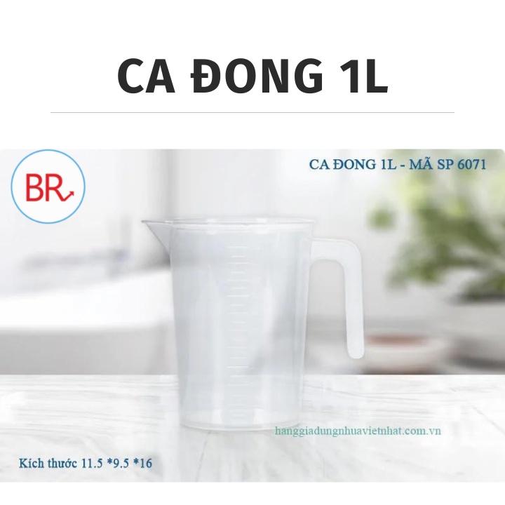 Ca đong nước, ca chia vạch 1L Việt Nhật 6071- Dụng cụ đo lường với dung tích sẵn tiện lợi, dùng làm bánh, nấu ăn 01690