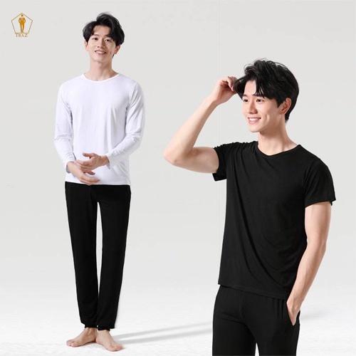 Áo Thun TRAZ Trơn Cổ Tim Hàn Quốc Basic Unisex Nam Nữ Phiên Bản Cao Cấp