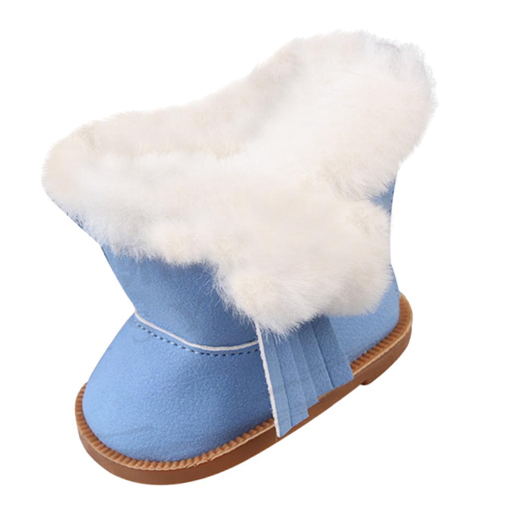 Lovely Zip Suede Snow Boots Winter Shoes for 18inch Doll Accessories