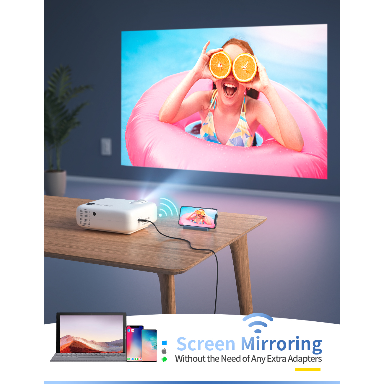 Máy Chiếu mini Vankyo Leisure 430W - Hàng Chính Hãng