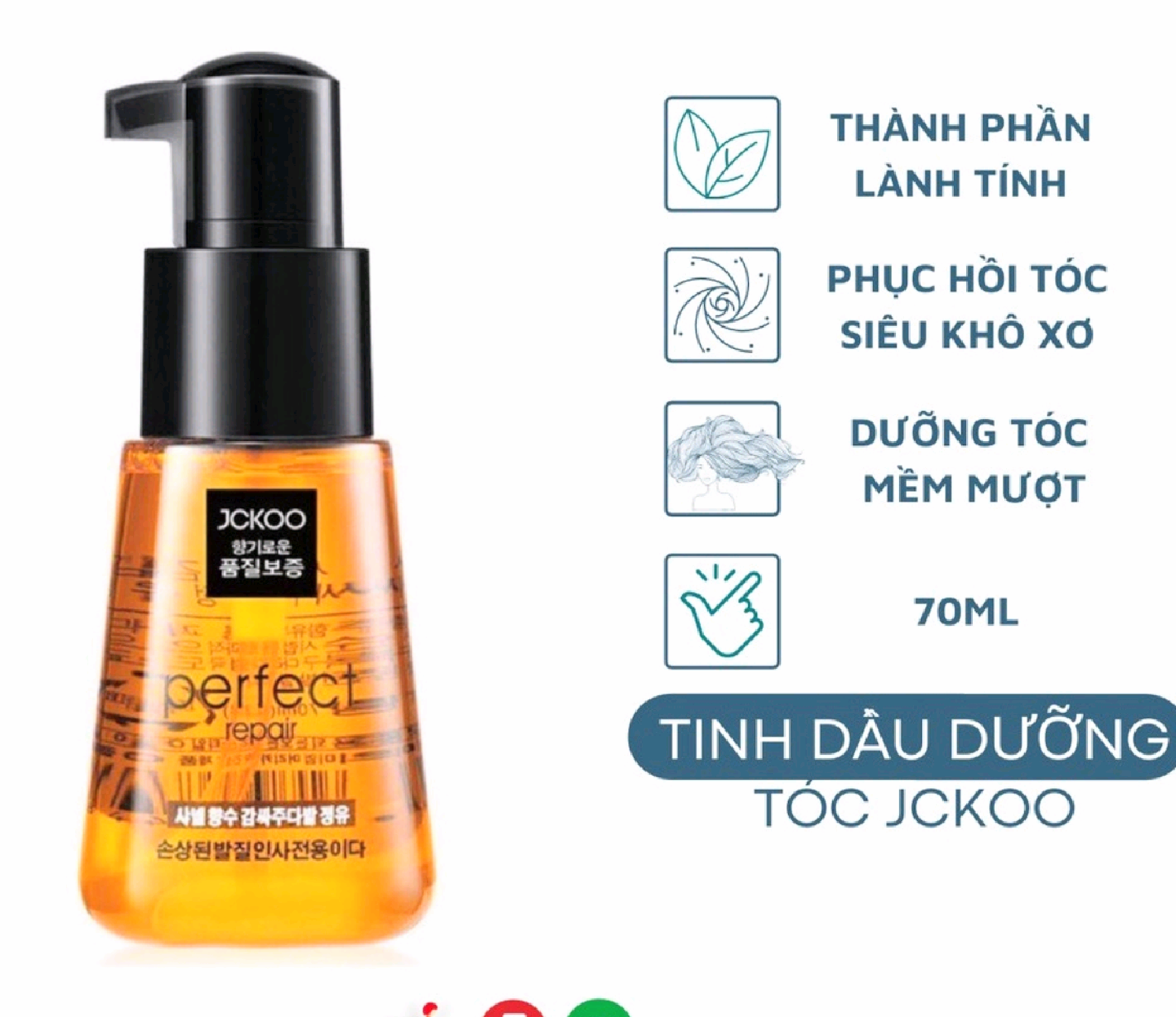 LỌ TINH DẦU DƯỠNG TÓC CHĂM SÓC TÓC PHỤC HỒI TÓC HƯ TỔN TẠO NẾP TÓC MỀM MƯỢT TÓC ĐẸP HÀNG CHẤT LƯỢNG