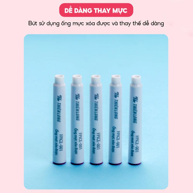 Bút Máy Xóa Được Mazzic - Thiên Long FTCE-001 - Mực Tím