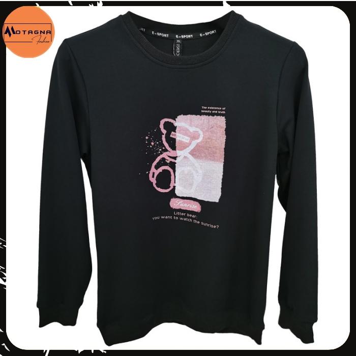 Áo sweater nam chất đẹp, Áo nỉ cổ tròn kiểu dáng Hàn Quốc in Gấu Hồng mã NZ630