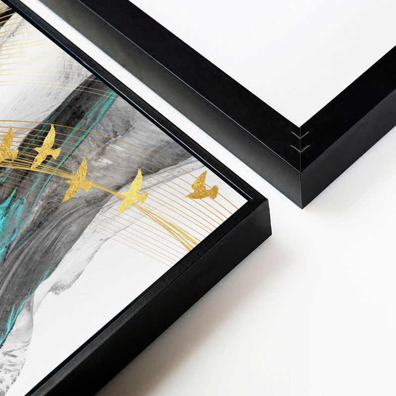 Tranh CANVAS treo tường – Bộ tranh huơu trừu tượng phong cách bắc âu CC189 - chất liệu Vải canvas kim tuyến cán PiMa - công nghệ in UV sắc nét - bền màu 10 năm - Khung viền composite