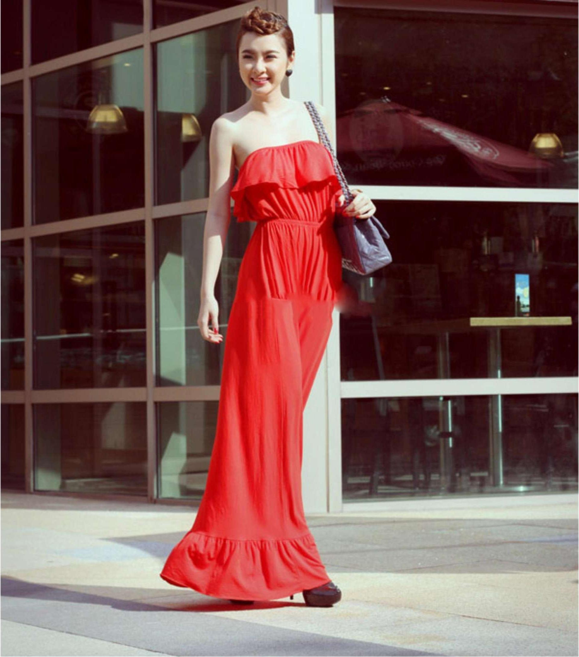 Đầm maxi bèo đuôi cá đỏ