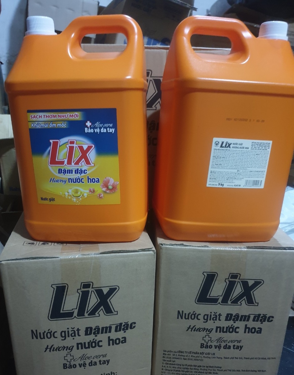 CAN NƯỚC GIẶT LIX HƯƠNG NƯỚC HOA 9KG