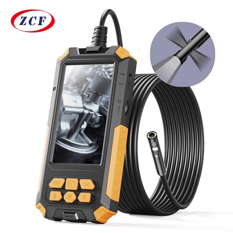 Camera Nội Soi Công Nghiệp Ba Ống Kính Màn Hình IPS 4.5 Inch 8MM HD1080P Kiểm Tra Đường Ống Thoát Nước Ô Tô Borescope IP68 Đèn LED Chống Nước