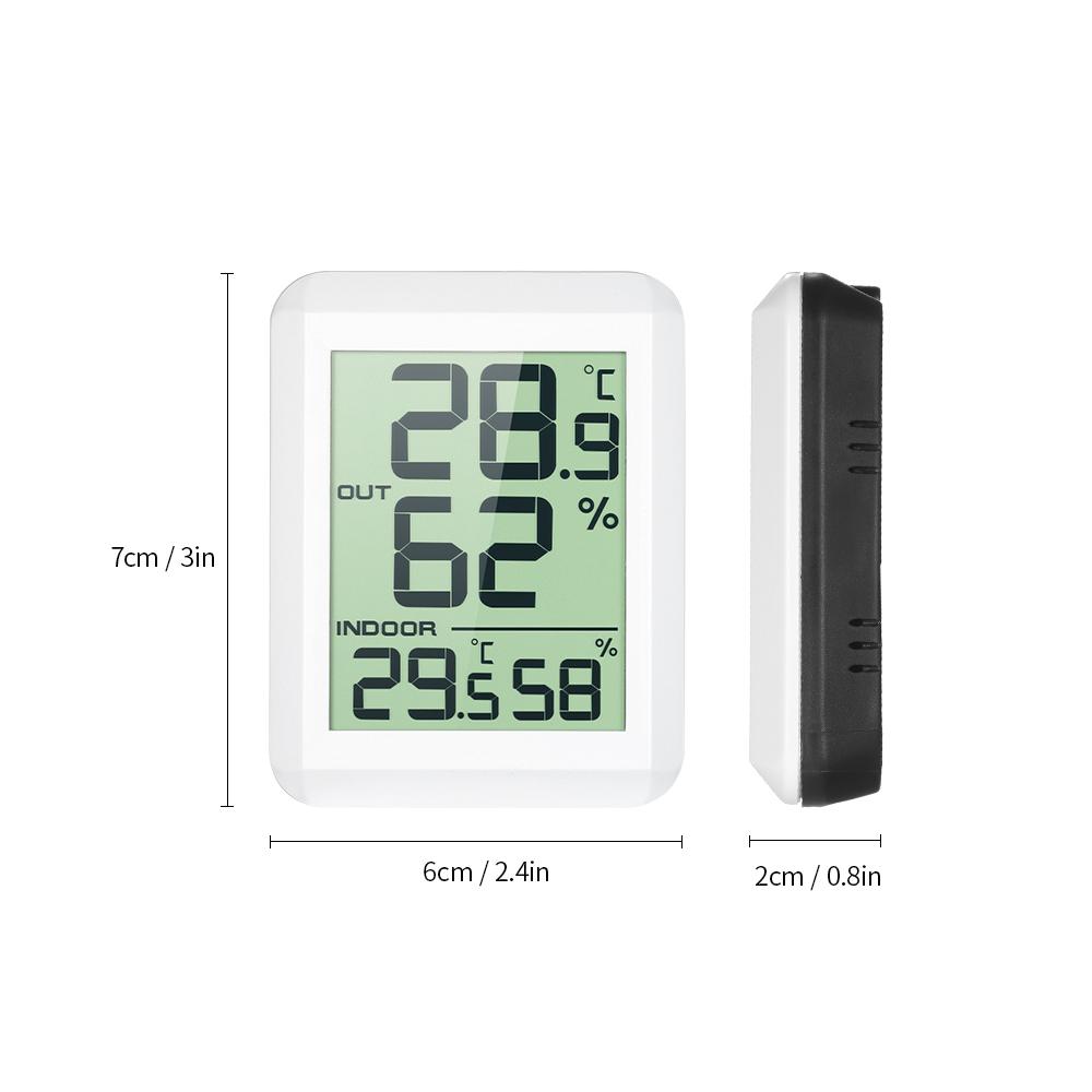 Nhiệt kế kỹ thuật số LCD mini không dây đo độ ẩm theo dõi nhiệt độ